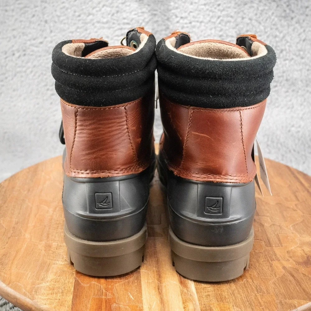 Sperry Men's Size 8.5‎ Avenue Brown Leather Waterproof Duck Boots